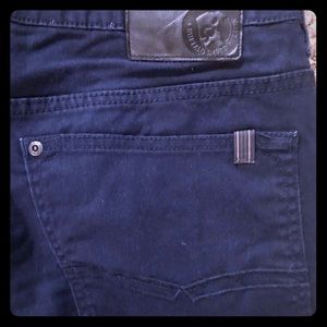 Buffalo David Bitton Navy Slim Straight Pant 34x32
